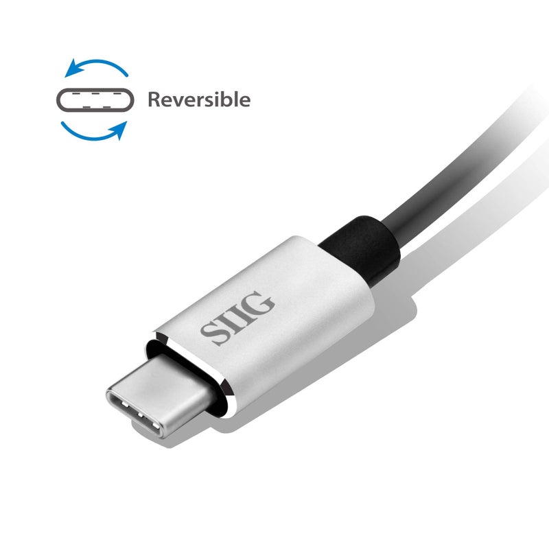 SIIG USB Type C 2-in-1 Card Reader for SD & Micro SD - Compact Aluminum Case - 5Gbps Data Transfer Rate - for MacBook Pro, Chromebook Pixel/Pixelbook, Samsung Galaxy S8, Other USB C Devices - Silver - Image 4